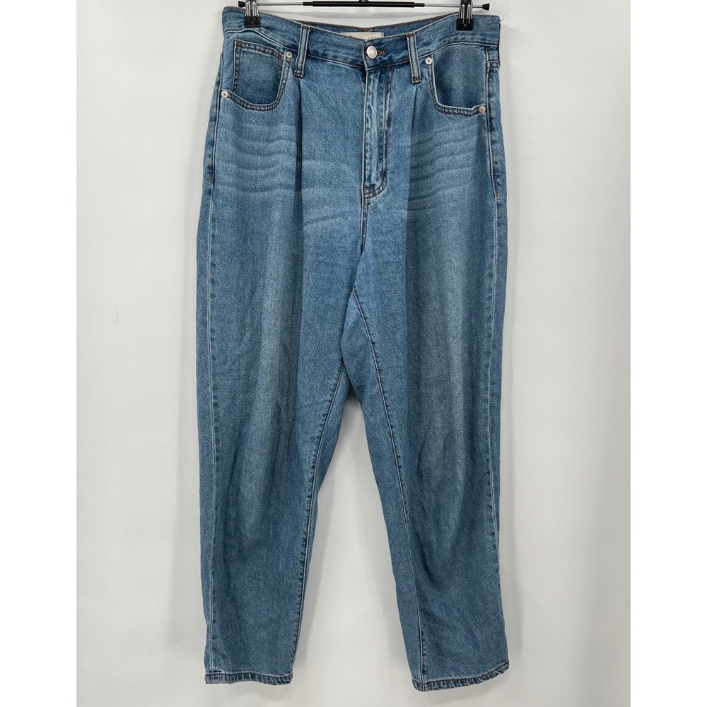 Madewell Baggy Tapered Jeans Women's Light Wash Denim Size 28